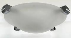 Mid century Chrome Semi flush Mount Ceiling Fixture in Acrylic - 3516478