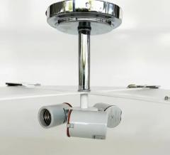 Mid century Chrome Semi flush Mount Ceiling Fixture in Acrylic - 3516480