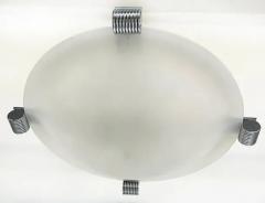 Mid century Chrome Semi flush Mount Ceiling Fixture in Acrylic - 3516552