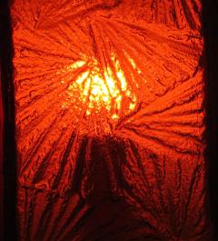 Mid century Danish Orange Glass Wall Sconce by Vikra - 3903176