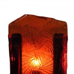 Mid century Danish Orange Glass Wall Sconce by Vikra - 3903178