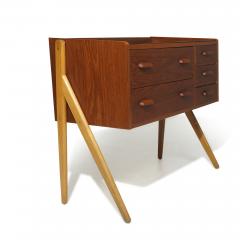 Mid century Danish Sigfred Omann Teak Nightstand Cabinet - 3434812