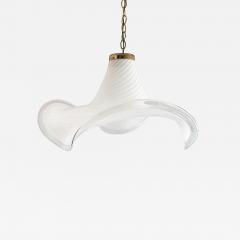 Mid century Hand Blown Swirled Murano Glass Pendant Chandelier - 4372274