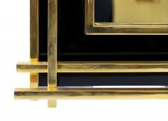 Mid century Italian Brass and Plexiglass Wall Mirror from 1970s - 3121837