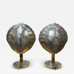 Mid century Italian Fully Brass Shell Table Lamps 1960s - 3034349