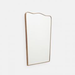 Mid century Italian Modernist Shaped Brass Wall Mirror - 4743531