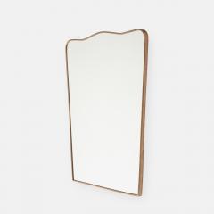 Mid century Italian Modernist Shaped Brass Wall Mirror - 4743533