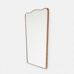 Mid century Italian Modernist Shaped Brass Wall Mirror - 4743534