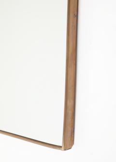 Mid century Italian Modernist Shaped Brass Wall Mirror - 4743541