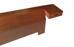 Mid century King Headboard in American Walnut with Integrated Nightstands - 4603709