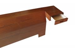 Mid century King Headboard in American Walnut with Integrated Nightstands - 4603710