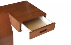 Mid century King Headboard in American Walnut with Integrated Nightstands - 4603711