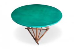 Mid century Lacquered Bamboo Dining Table 1960s - 844907