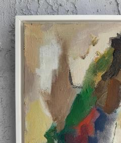 Mid century Modern Abstract Painting In Saturated Hues Newly Framed - 4529954