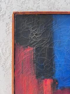 Mid century Modern Abstract Painting with Crackle Textures - 4577718