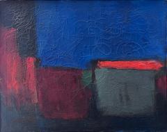 Mid century Modern Abstract Painting with Crackle Textures - 4578808