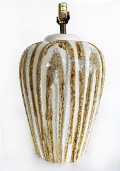 Mid century Modern Ceramic Boho Lava Glaze Table Lamps Large Pair - 4416326