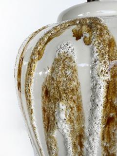 Mid century Modern Ceramic Boho Lava Glaze Table Lamps Large Pair - 4416484