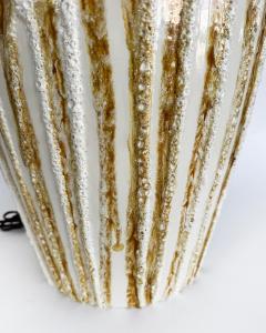 Mid century Modern Ceramic Boho Lava Glaze Table Lamps Large Pair - 4416506