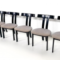 Mid century Modern Set of 6 Chairs in the style of Luigi Vaghi 1960s - 4331170