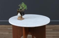 Mid century Modern Side Tables with Carrara Marble Top - 3728900