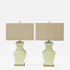 Mid century Modern Yellow Pottery Table Lamps - 880205