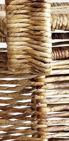 Mid century Rush Iron Bar Stools by French Designer Roger Coster Seat 28 High - 4564359