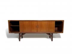 Mid century Scandinavian Teak Media Dining Credenza with Bar 68  - 4399802