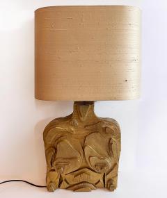 Mid century Studio Abstract Sculptural Male Female Table Lamp Vintage Shade - 4593622