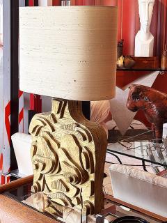 Mid century Studio Abstract Sculptural Male Female Table Lamp Vintage Shade - 4593633