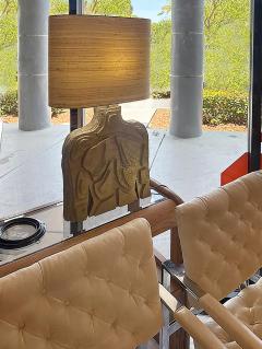 Mid century Studio Abstract Sculptural Male Female Table Lamp Vintage Shade - 4593644