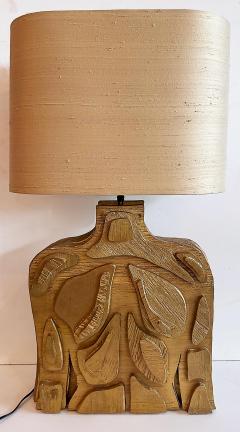 Mid century Studio Abstract Sculptural Male Female Table Lamp Vintage Shade - 4593645