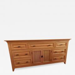 Mid Century White Oak Sideboard Buffet Credenza Server