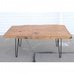 Mid century live edge coffee table on hair pin legs - 3495804