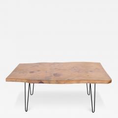 Mid century live edge coffee table on hair pin legs - 3563784