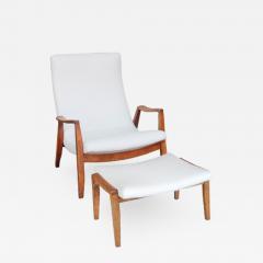 Mid century lounge chair with ottoman - 1249117