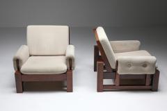 Mid century modern solid Mahohany pair of clubs 1960s - 1480892