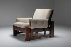 Mid century modern solid Mahohany pair of clubs 1960s - 1480899