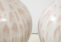 MidCentury Cream Taupe Ceramic Lamps - 1690508