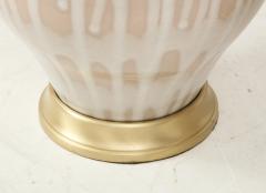 MidCentury Cream Taupe Ceramic Lamps - 1690509