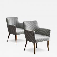 Midcentury Armchairs Reupholstered in Dedar Fabric Set of 2 - 3360363