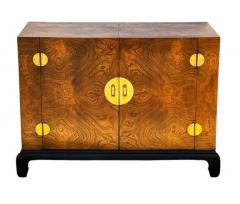 Midcentury Asian Modern Burl Wood Cabinet Credenza Hollywood Regency Chinoiserie - 3617198
