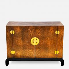 Midcentury Asian Modern Burl Wood Cabinet Credenza Hollywood Regency Chinoiserie - 3620053