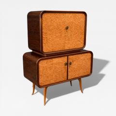 Midcentury Bar Cabinet in Rosewood with Mirrored Glass Interior Lot 860 - 4634635