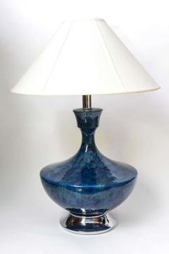 Midcentury Blue Urn Table Lamp - 1803123