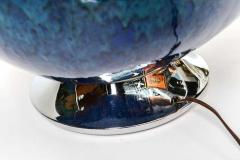 Midcentury Blue Urn Table Lamp - 1803137