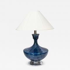 Midcentury Blue Urn Table Lamp - 1803930