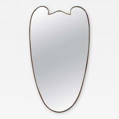 Midcentury Brass Shield Mirror - 1848353