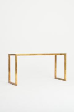 Midcentury Brass and Glass Top Console Table - 3056020