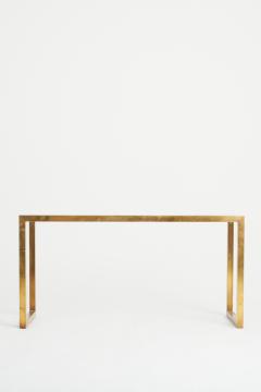 Midcentury Brass and Glass Top Console Table - 3056022